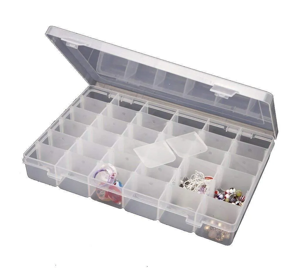 0819 24 Compartments Display Storage Case Box for Rings Earing