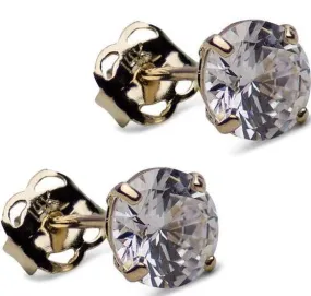 0.92 TCW 14K Gold Cubic Zirconia Earrings