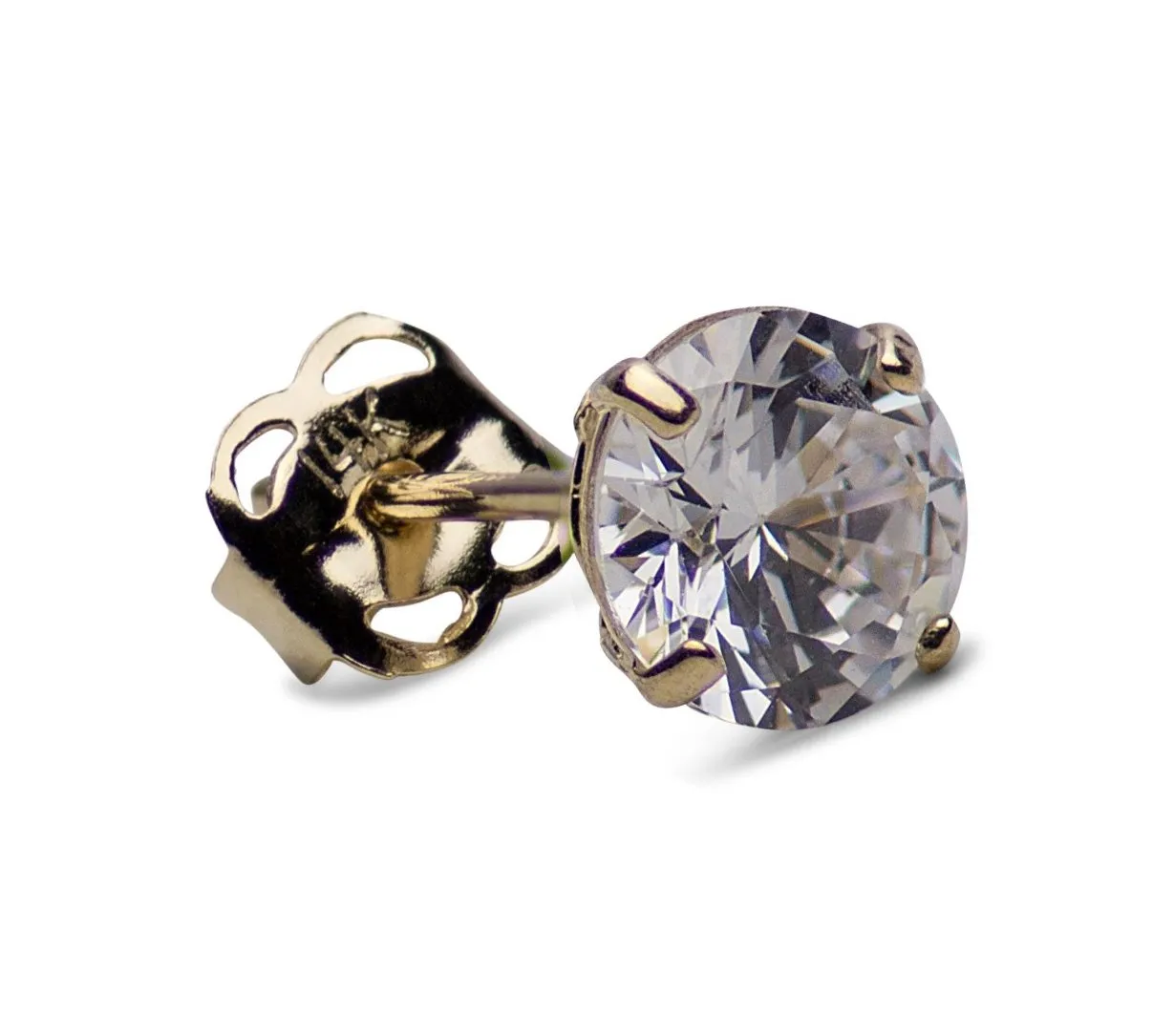 0.92 TCW 14K Gold Cubic Zirconia Earrings