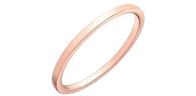 10K Rose Gold Fine Plain Band