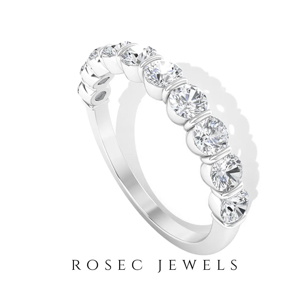 1.25 CT Diamond Eternity Ring in Bar Setting