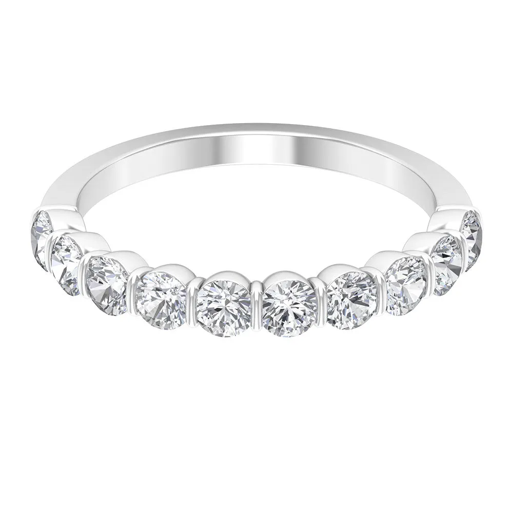 1.25 CT Diamond Eternity Ring in Bar Setting