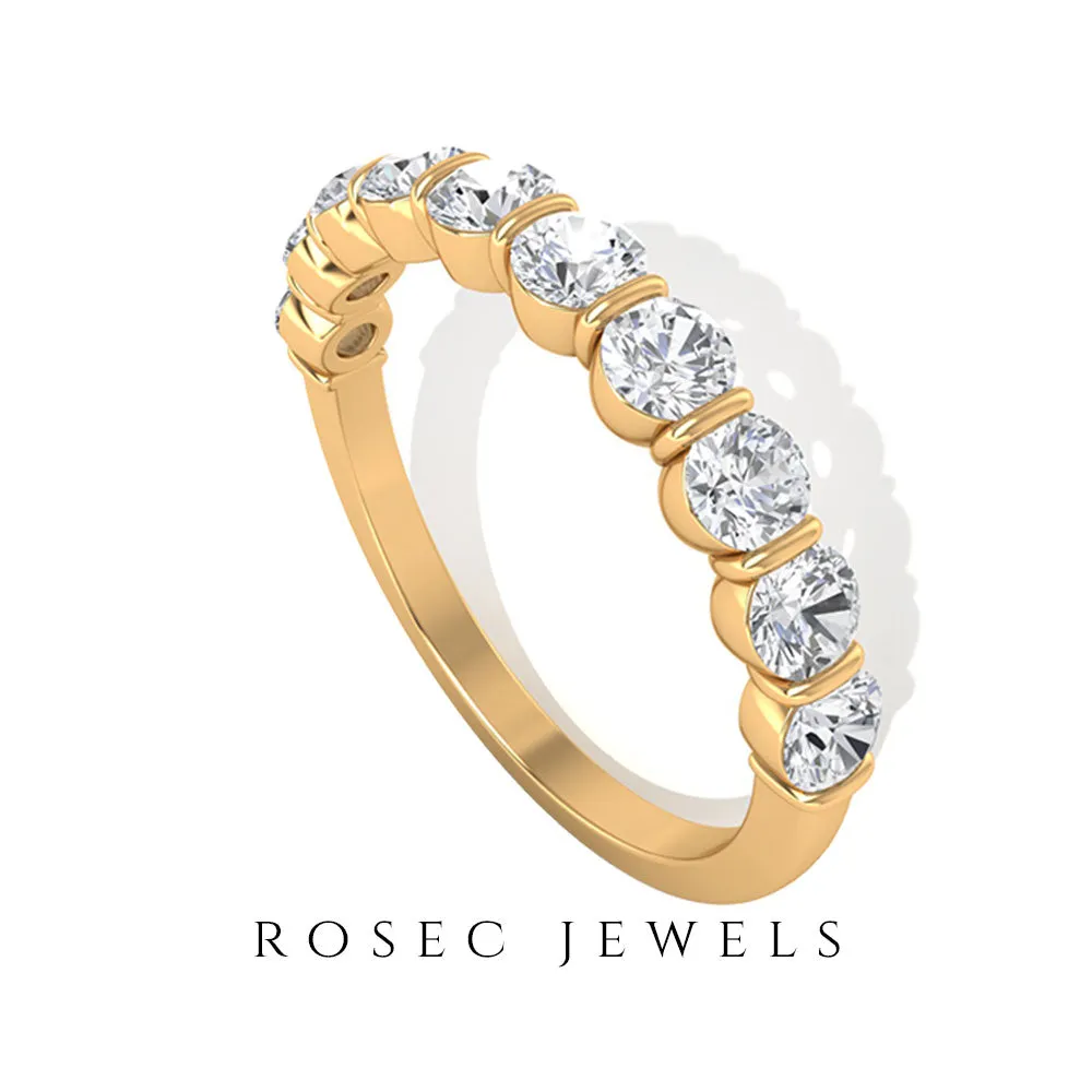 1.25 CT Diamond Eternity Ring in Bar Setting