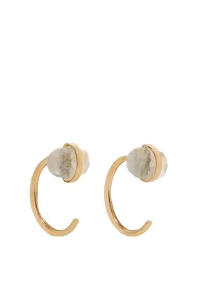 14-karat Moonstone Hug Earrings