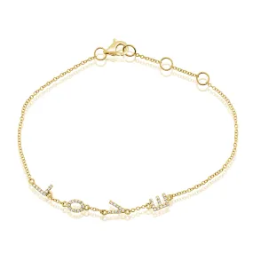 14k Gold & Diamond Bracelet - 0.10ct