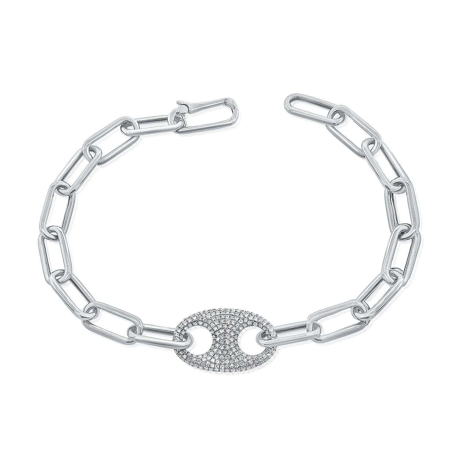 14K Gold & Diamond Link Bracelet- 0.43 ct.