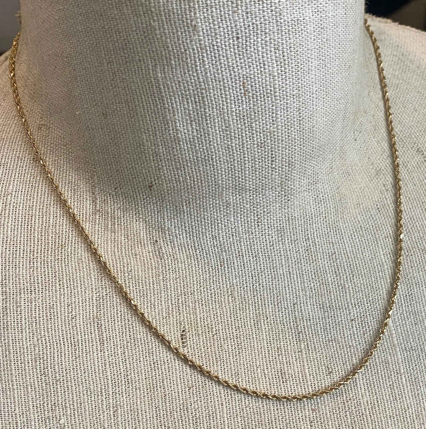 14k Yellow Gold Michael Anthony Twist Rope Chain Link Necklace