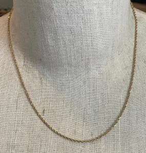 14k Yellow Gold Michael Anthony Twist Rope Chain Link Necklace