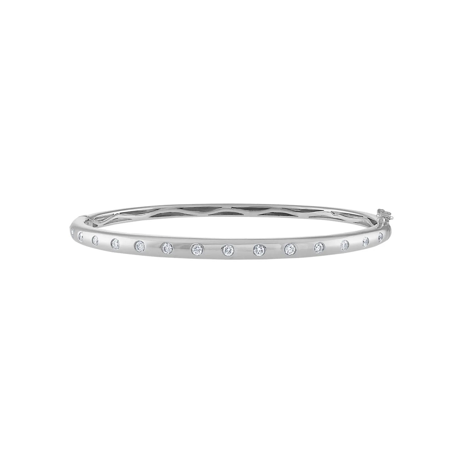 14KT GOLD DIAMOND SCATTERED BANGLE BRACELET