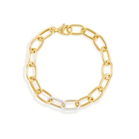 14KT Yellow Gold Diamond Janesse Chain Bracelet