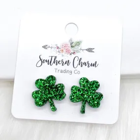 16mm Acrylic Shamrock Studs