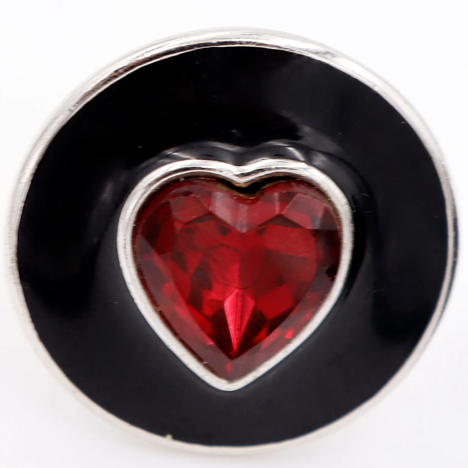 1980s Yves Saint Laurent Vintage Red Crystal Heart Enamel Earrings