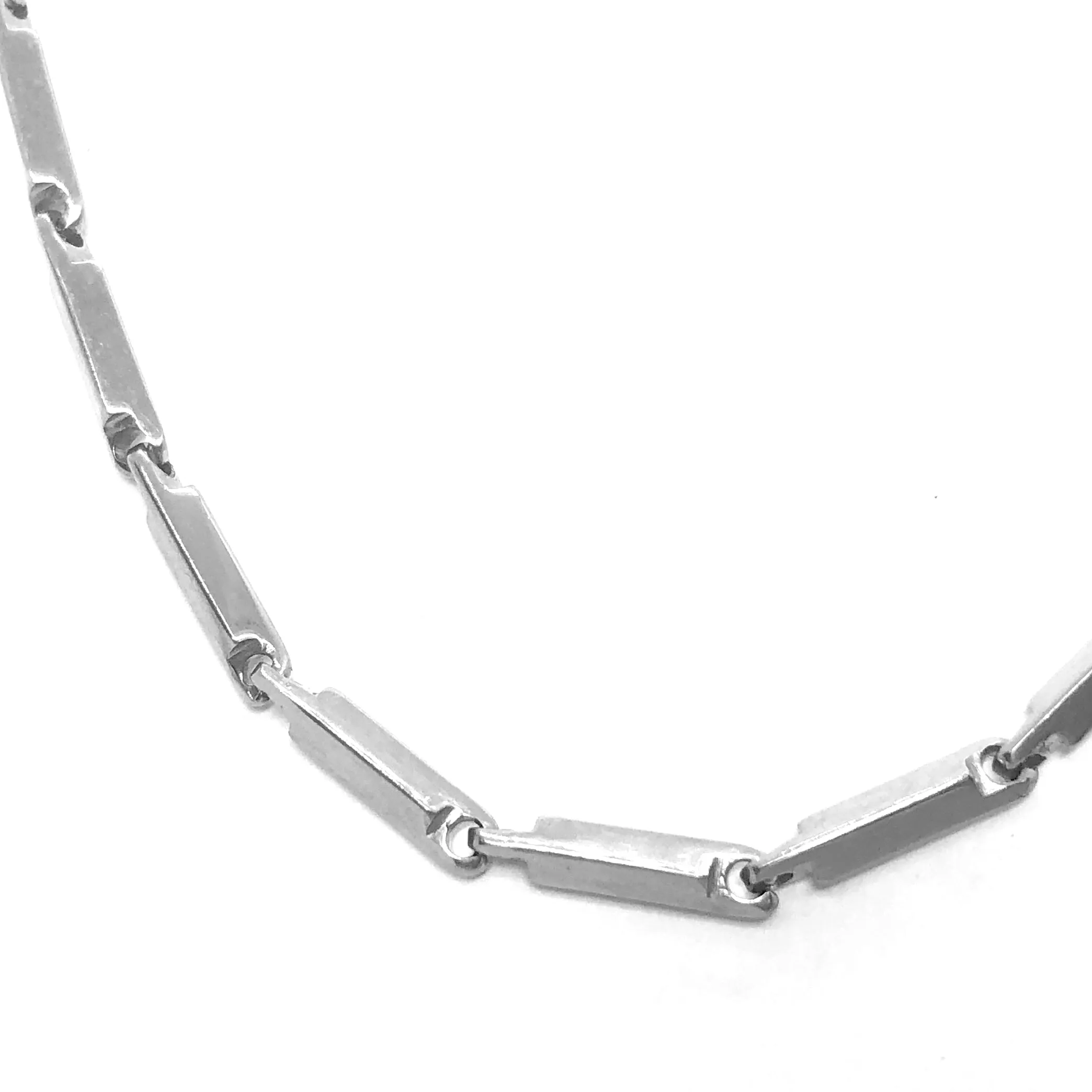 24 inch Long Bar Link Stainless Steel Chain