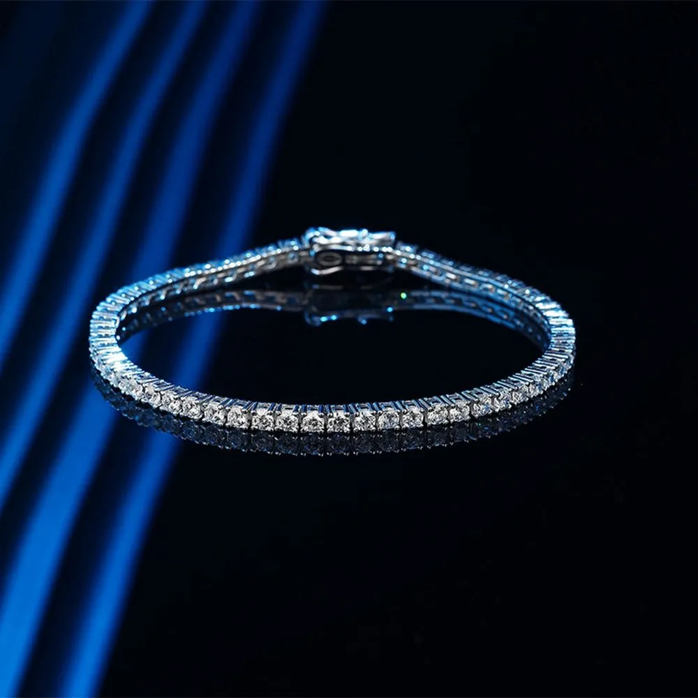 3CT TCW Round Diamond Tennis Bracelet