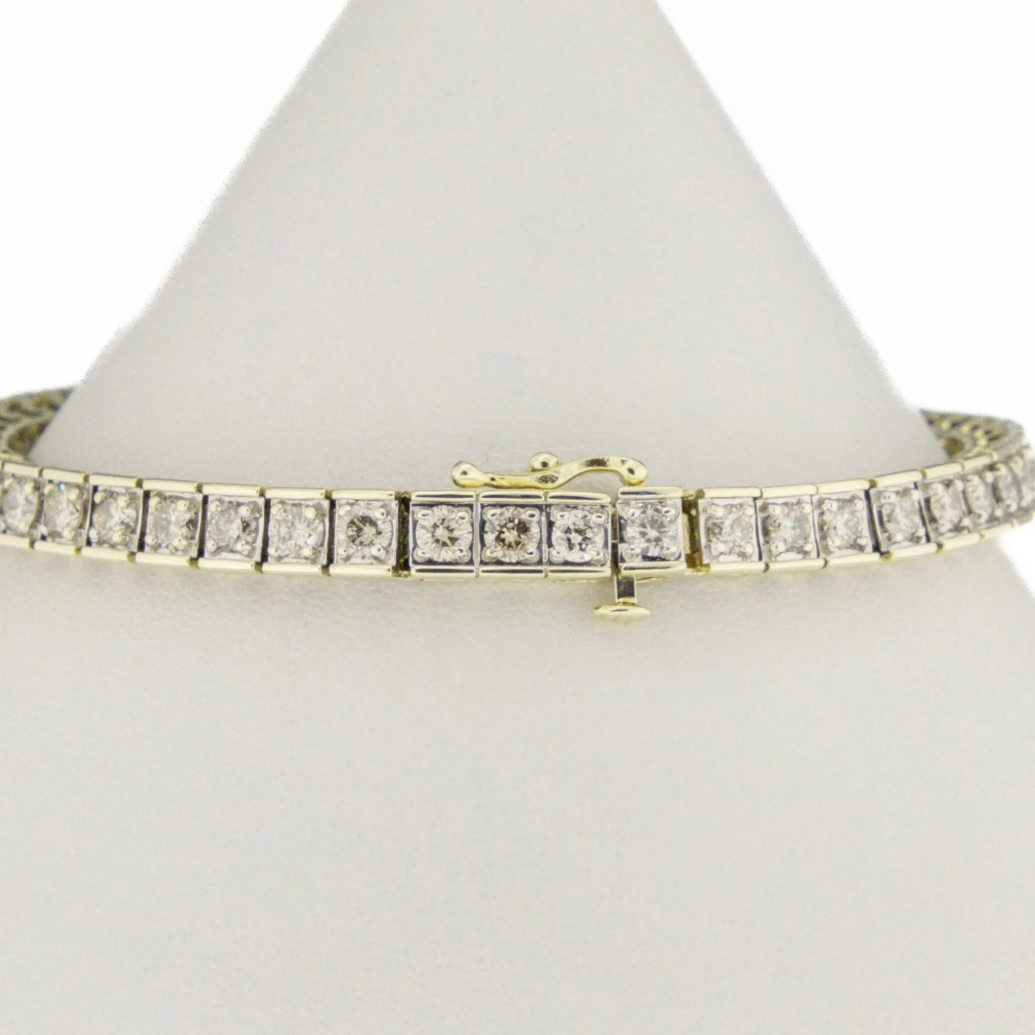 5.00ctw Multi Diamond 7" Tennis Bracelet in 10K Two Tone Gold