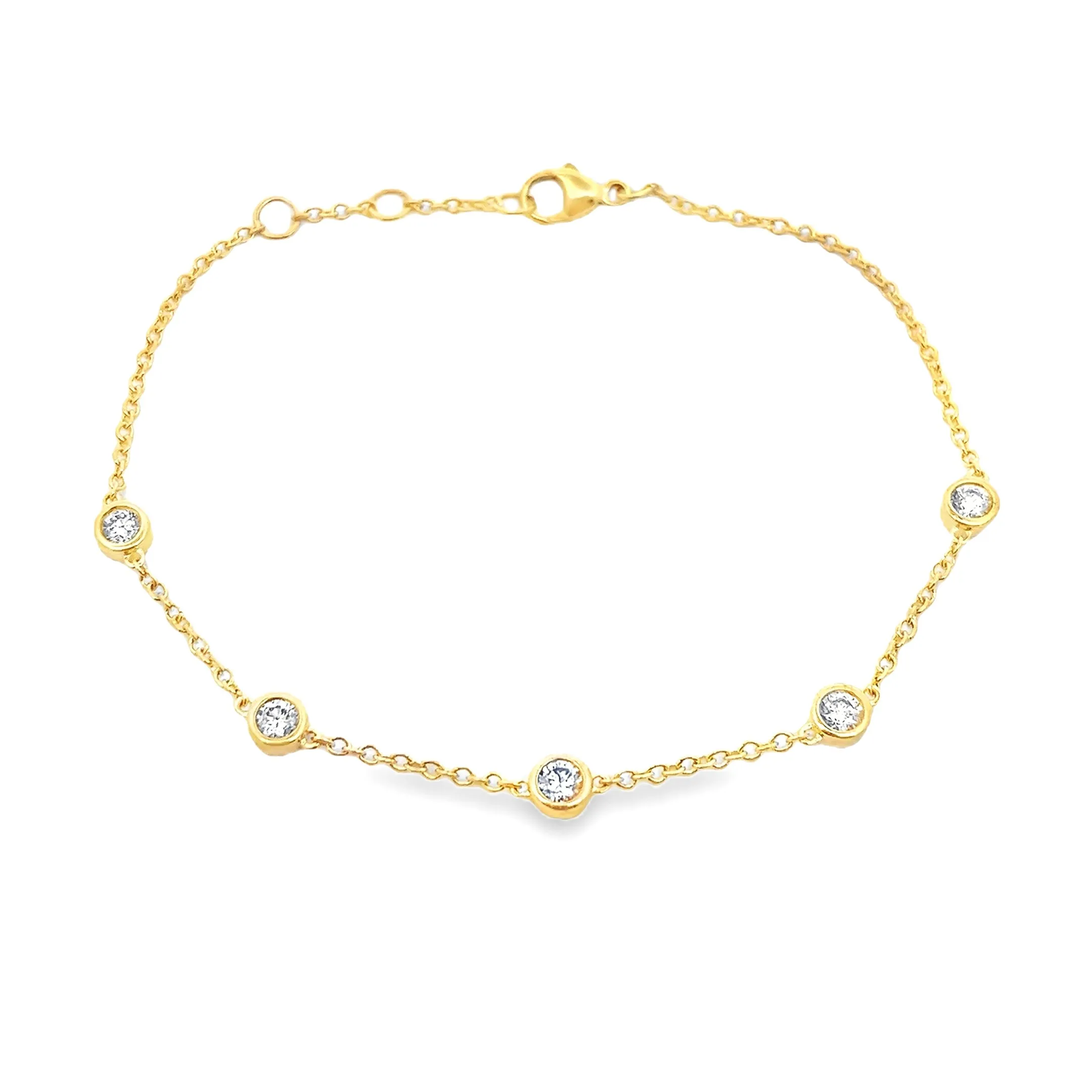 .50ct 14k Yellow Gold Diamond Bracelet