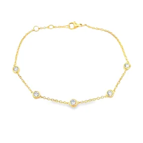 .50ct 14k Yellow Gold Diamond Bracelet