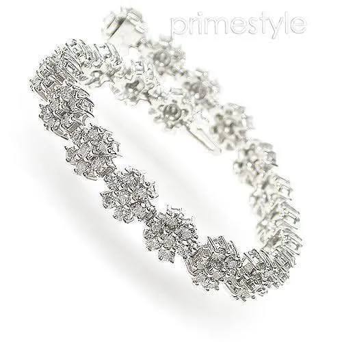 9.00-9.00 CT Round Cut Diamonds - Diamond Bracelet