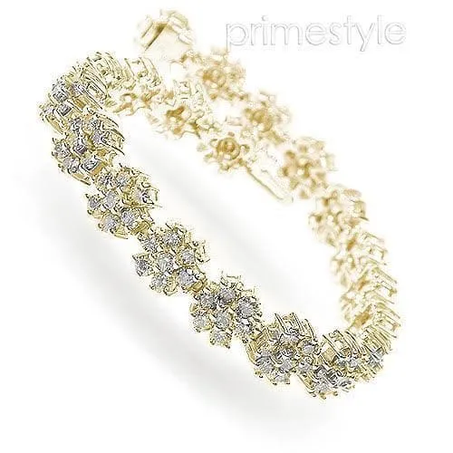 9.00-9.00 CT Round Cut Diamonds - Diamond Bracelet