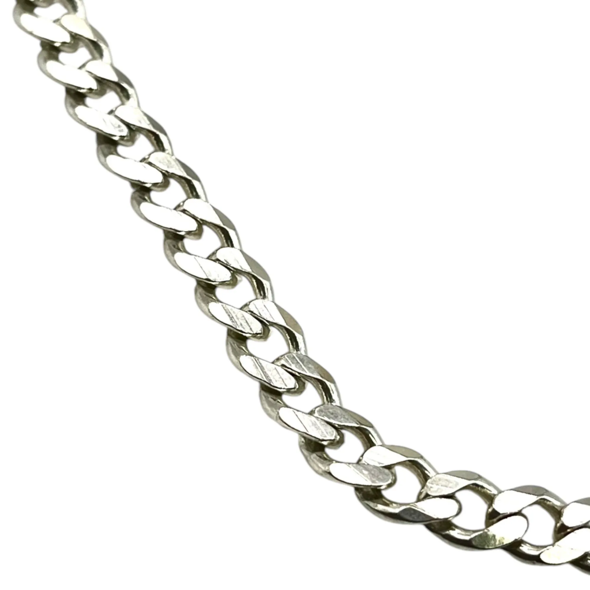 925 Italy Sterling Silver Men's Curb Chain Necklace 22 Inch 5.5mm Classic