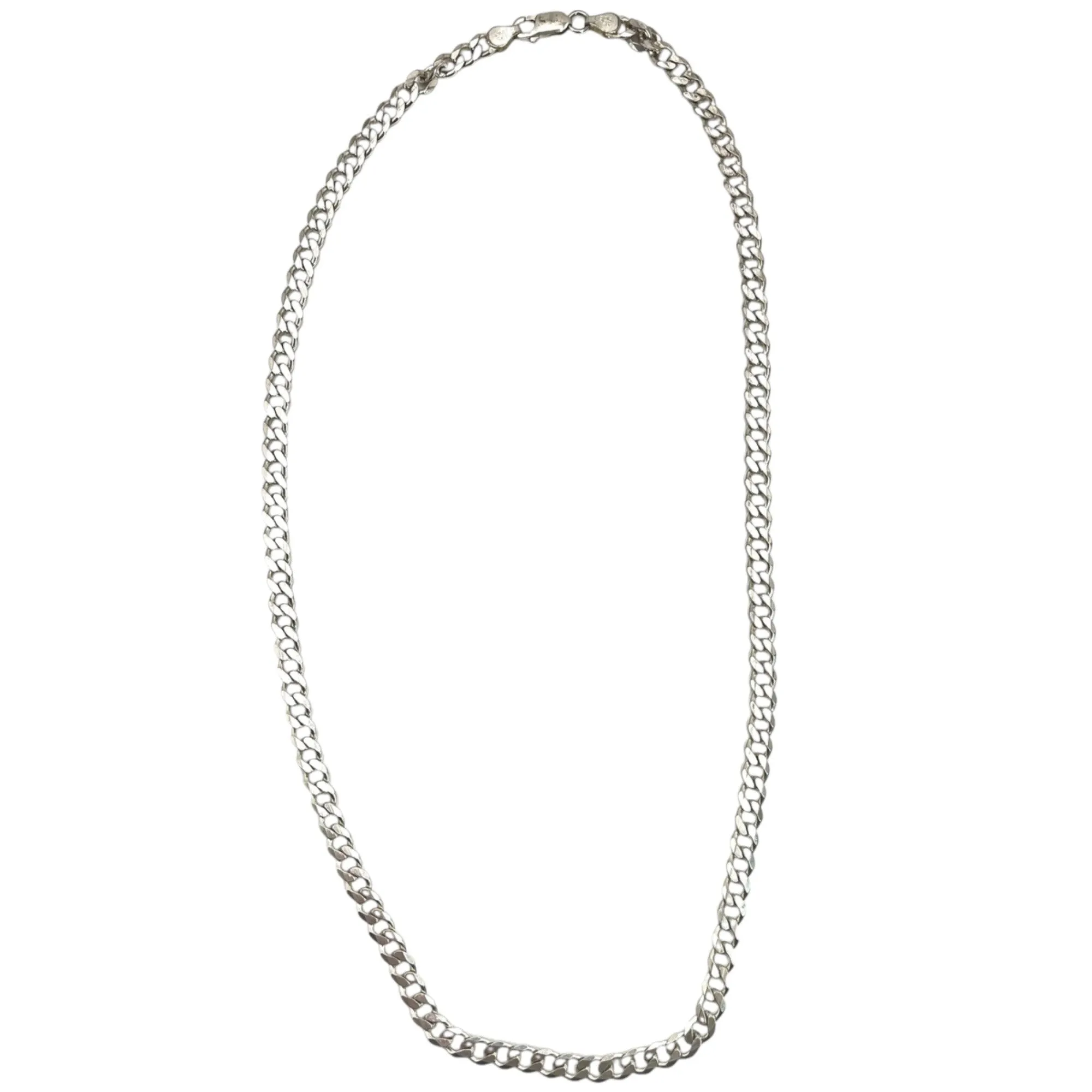 925 Italy Sterling Silver Men's Curb Chain Necklace 22 Inch 5.5mm Classic