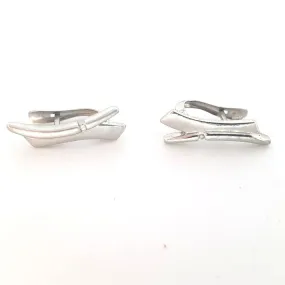 9ct White Gold Stud Earrings