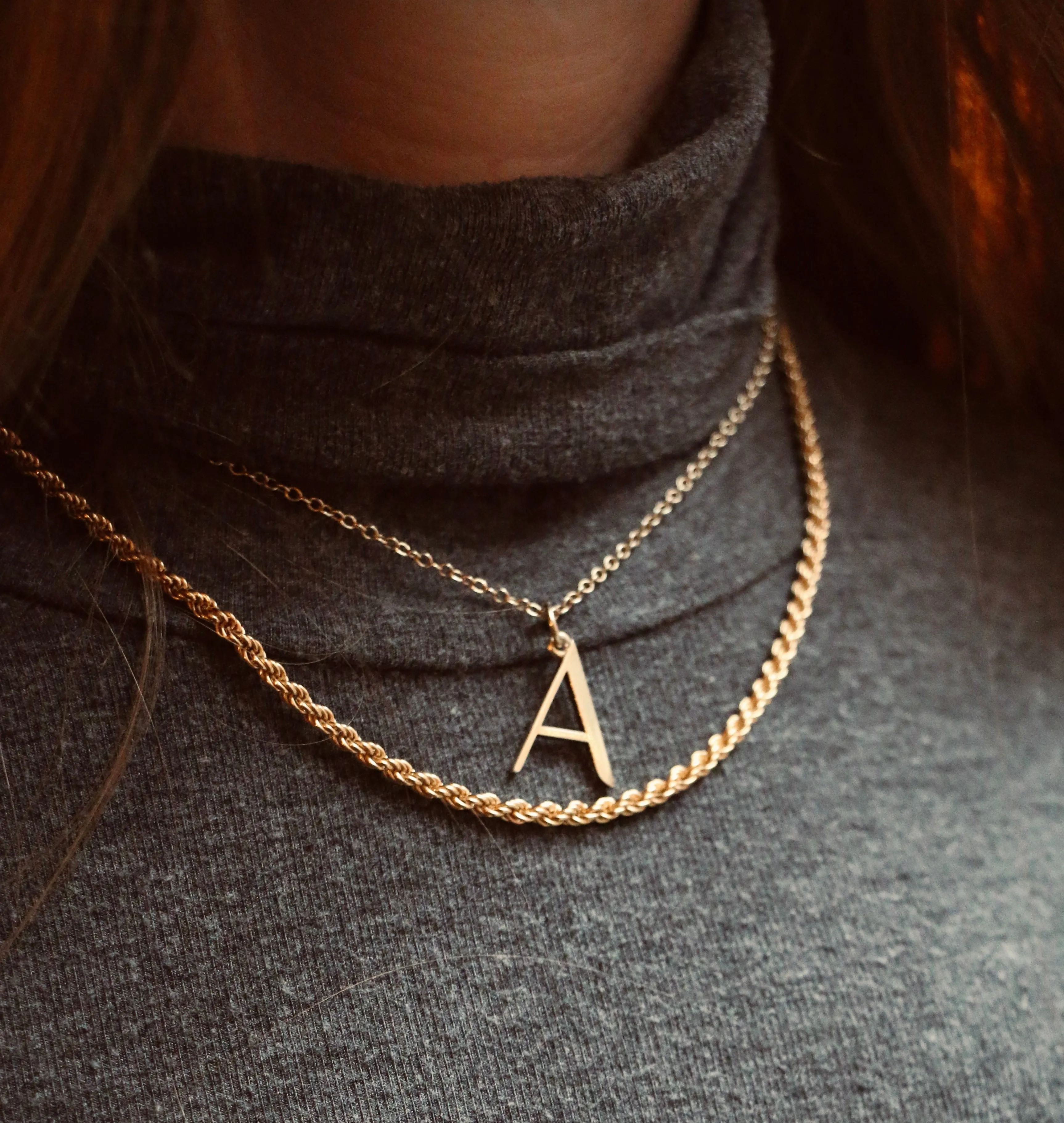 'A' - Anne Initial Necklace