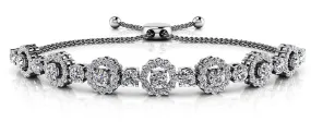 Adjustable Diamond Circle Link Lab-Grown Diamond Bracelet with 1.80 ct.(finished) 1.2mm, 2.7mm