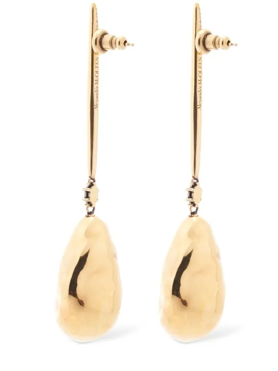 Alexander McQueen   Brass pendent earrings 