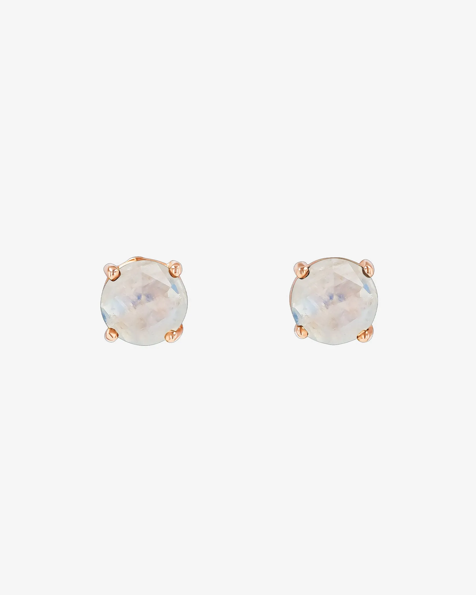 Amalfi Round Rainbow Moonstone Studs