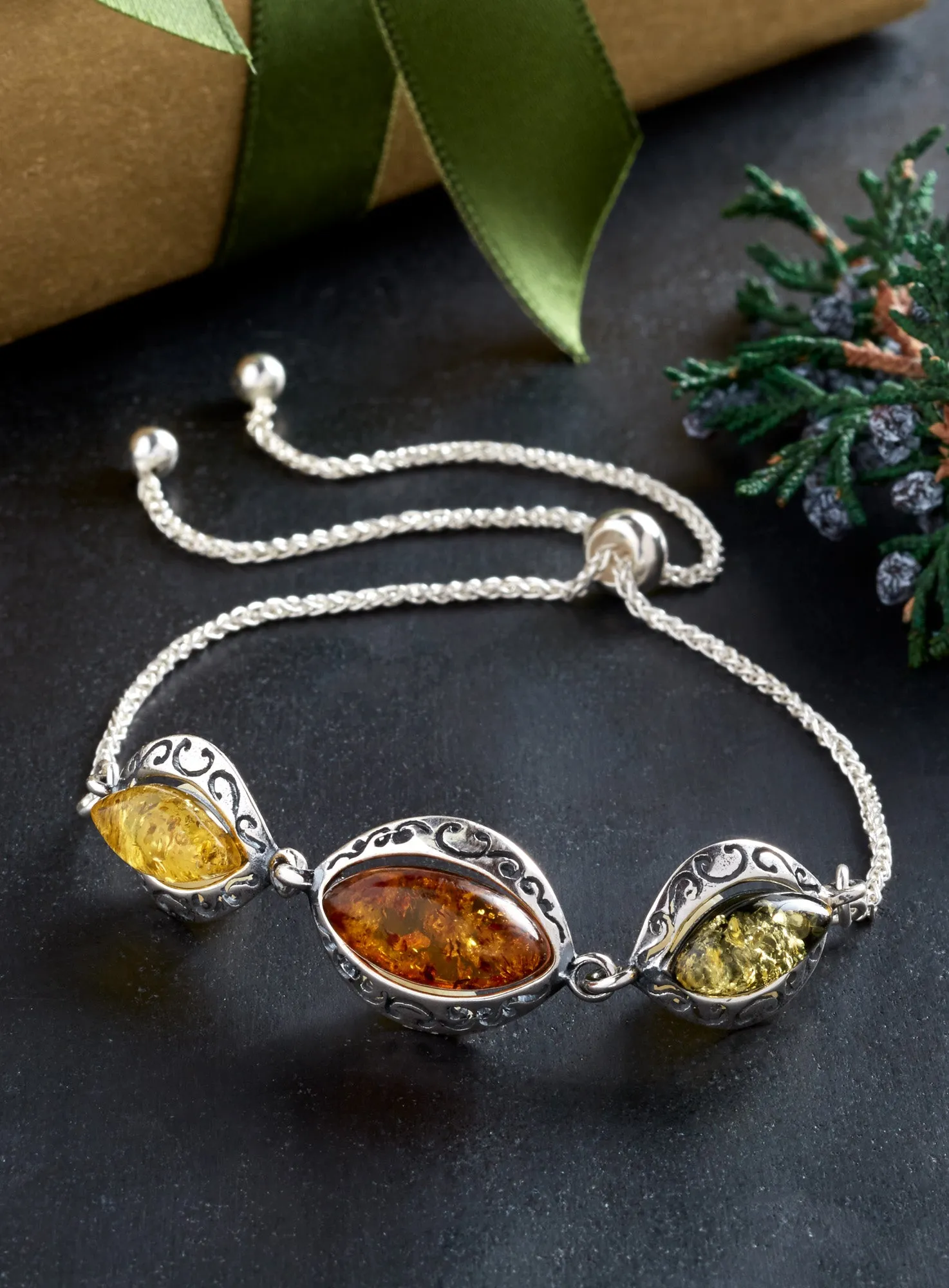 Amber Energy Tricolor Bracelet