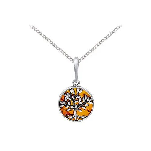 Amber Tree of Life Necklace