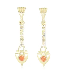 ANCHOR OF MY HEART SUNSTONE EARRINGS