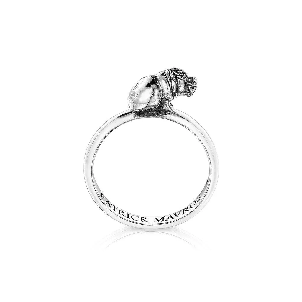 Animal Lover Ring - Hippo in Silver