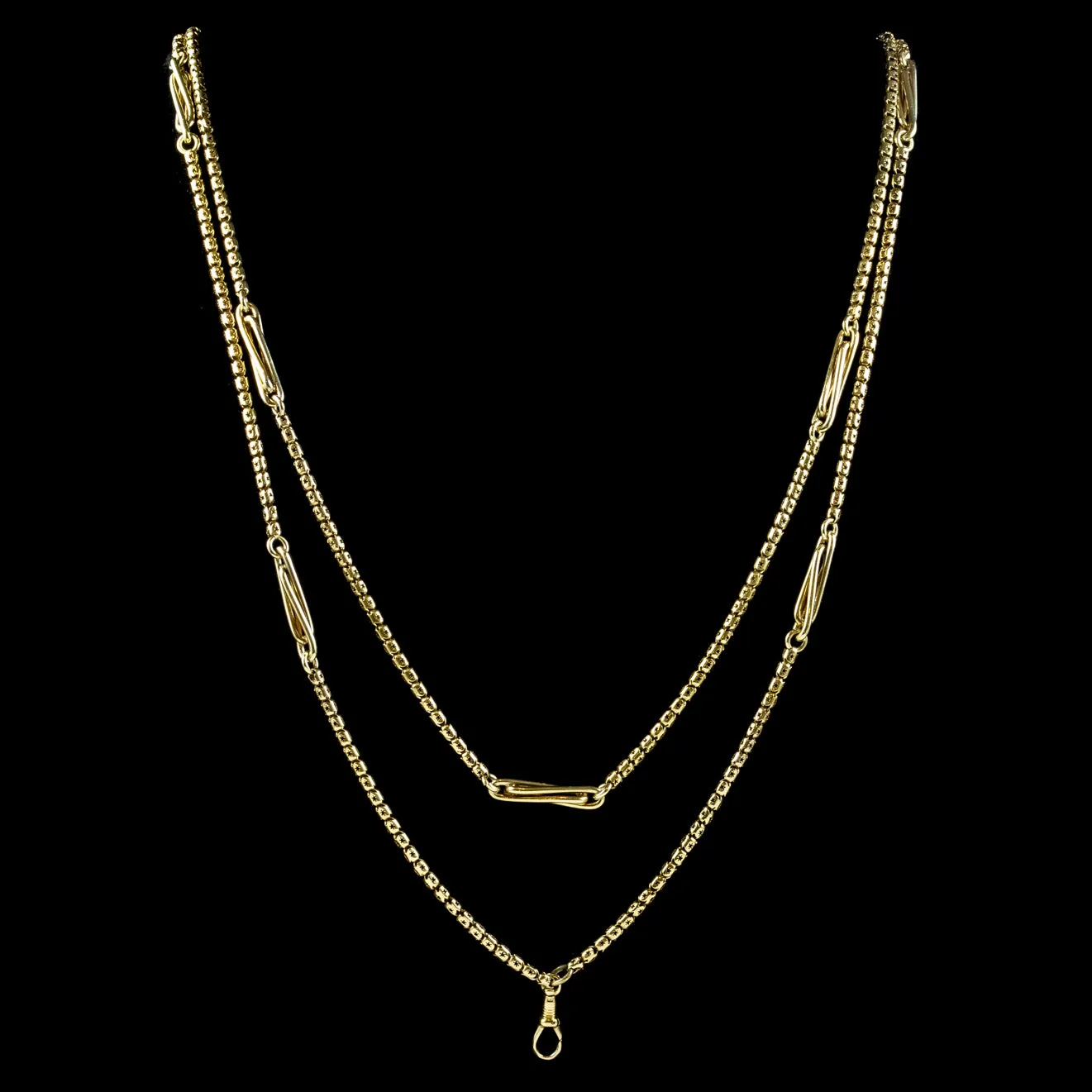 Antique Georgian Guard Chain Necklace 18ct Gold Circa 1820