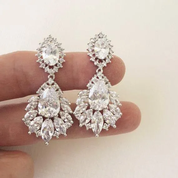 Art Deco Bridal Earrings Vien