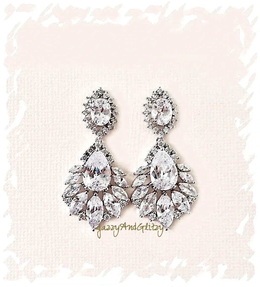 Art Deco Bridal Earrings Vien