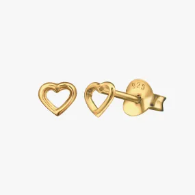 Baby Open Heart Stud Earrings