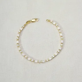 Baguette and Round Tennis Bracelet