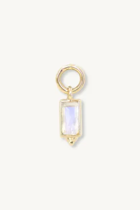 Baguette Moonstone Gold Charm