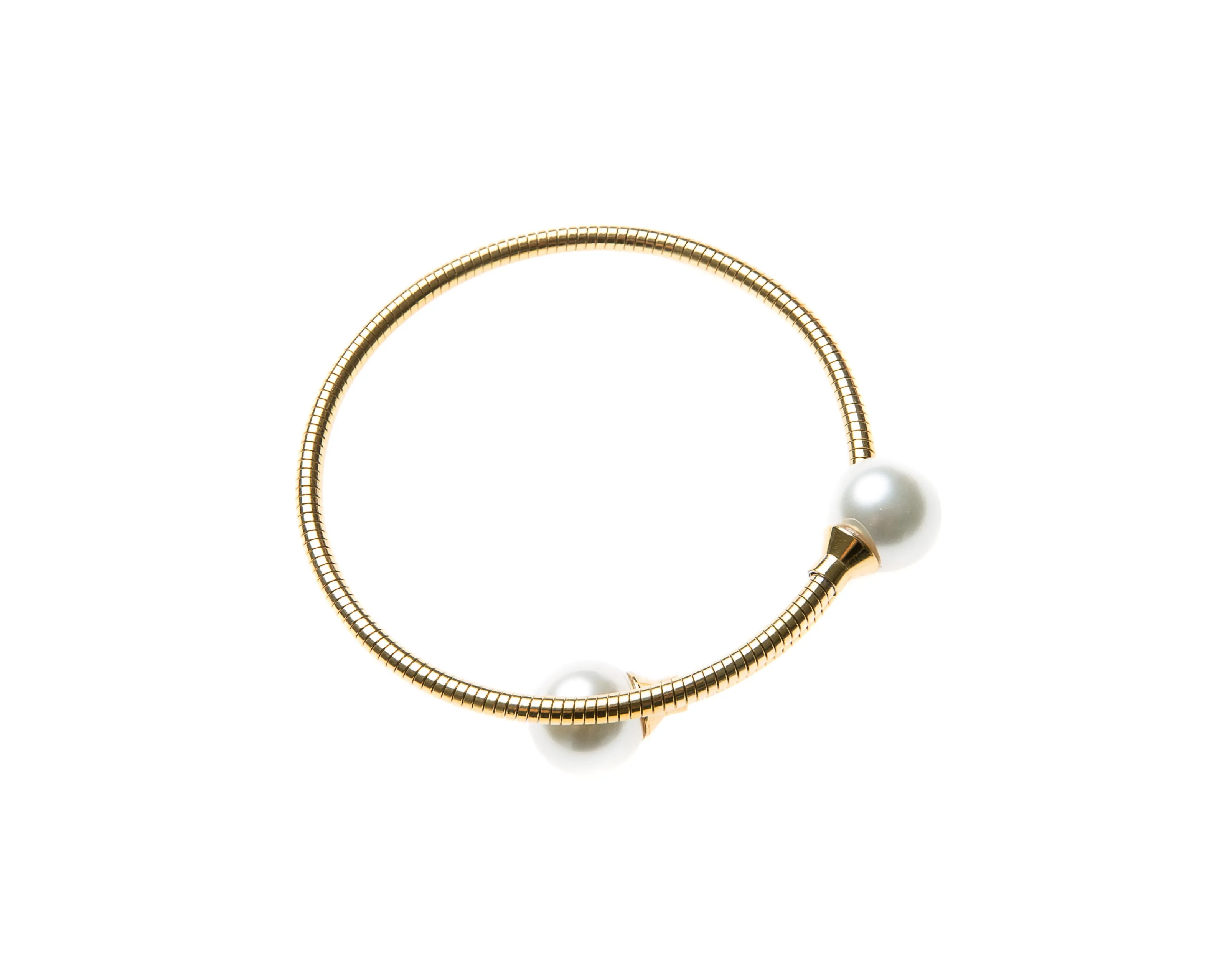 Bella Pearl Bangle (Yellow Gold)