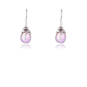 Belle, Amethyst Drop Earrings, Sterling Silver