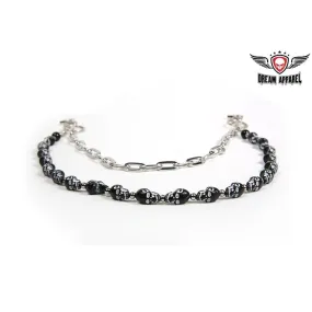 Biker Chain With 20 Skulls