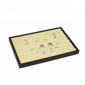 Black Velvet Jewellery Display Tray with 7 Slots - Stackable