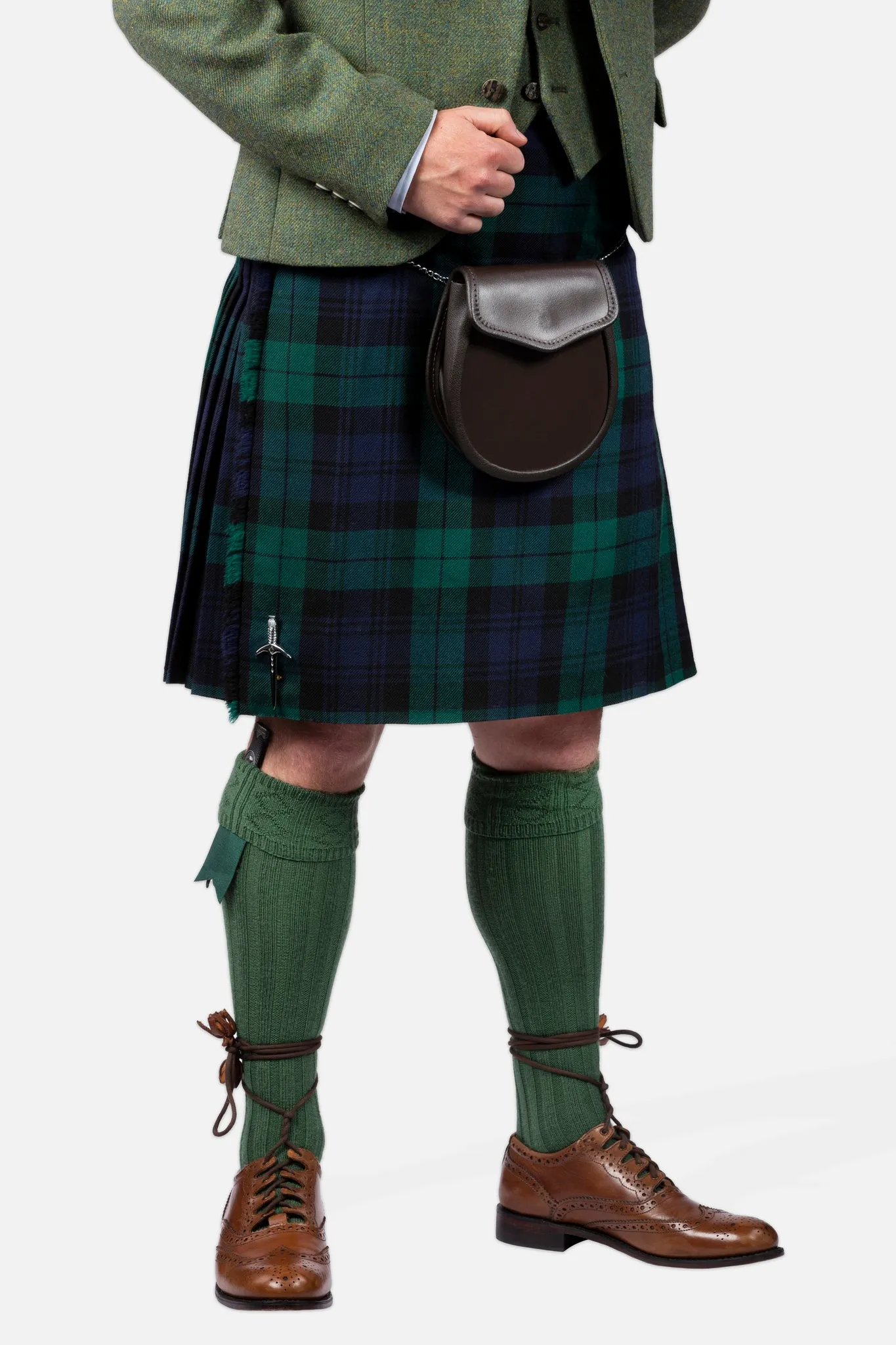 Black Watch / Lovat Green Tweed Kilt Hire Outfit