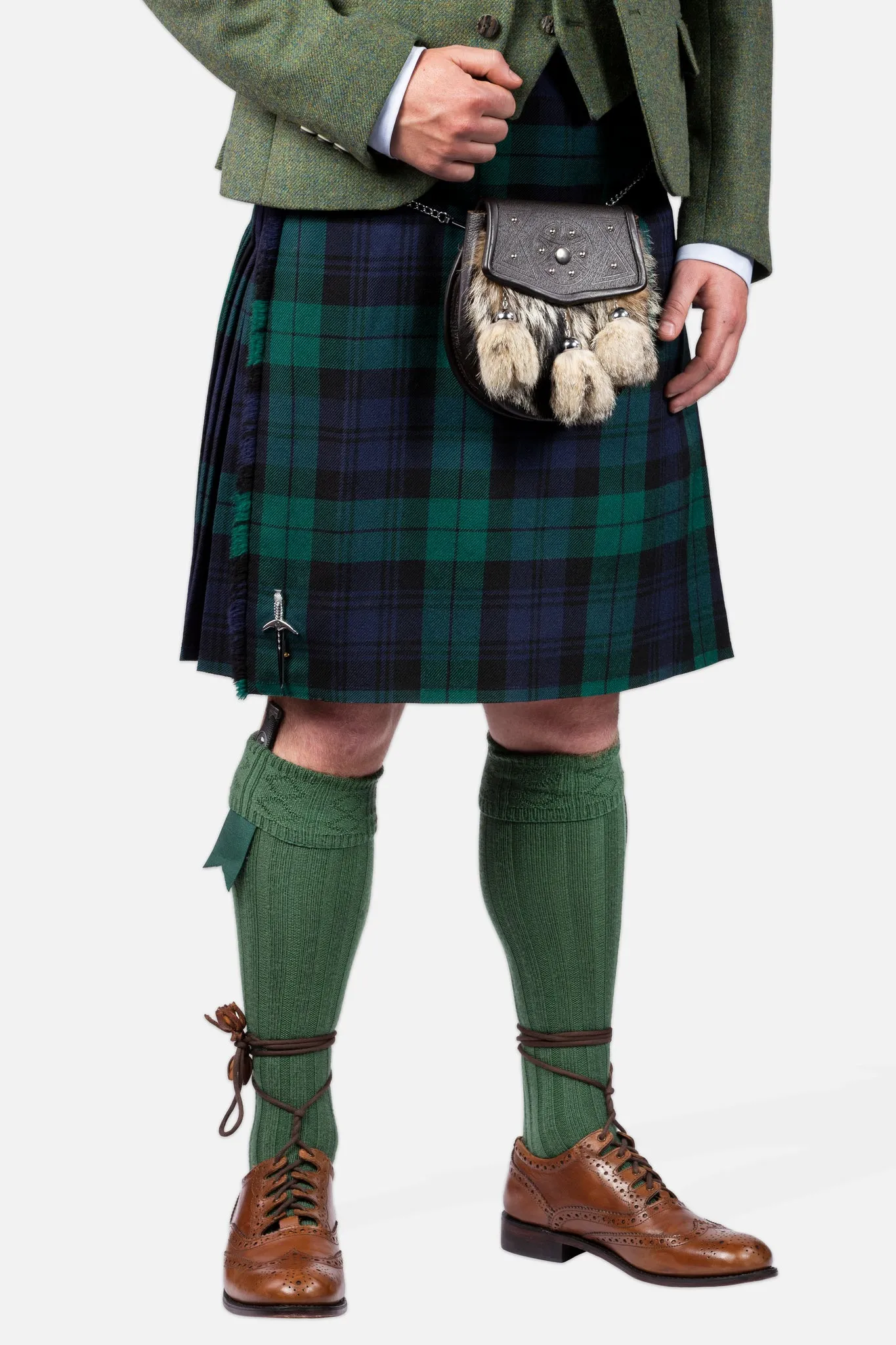 Black Watch / Lovat Green Tweed Kilt Hire Outfit