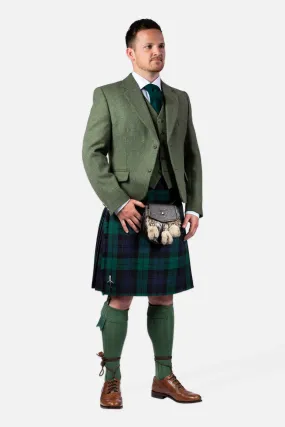 Black Watch / Lovat Green Tweed Kilt Hire Outfit