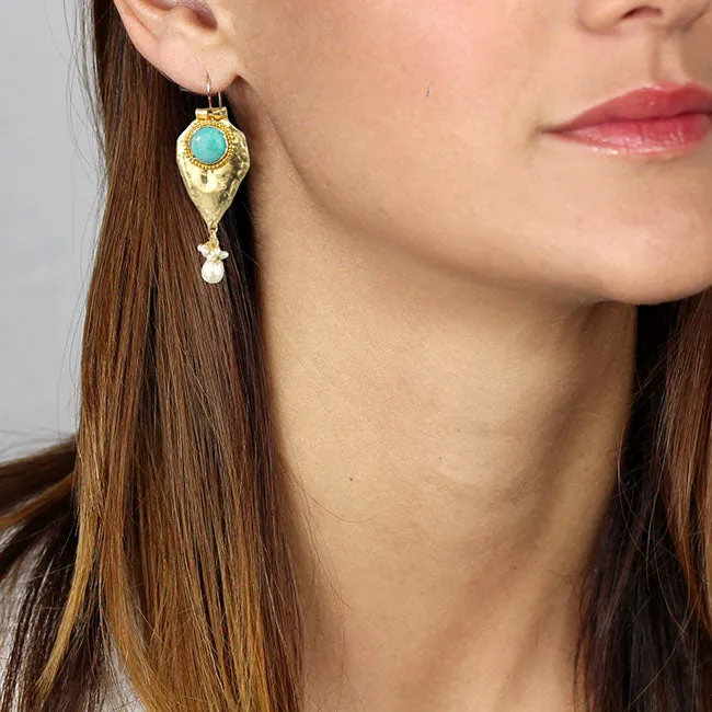 Blue Amazonite Protection Earrings