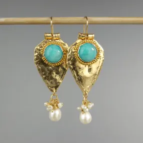 Blue Amazonite Protection Earrings