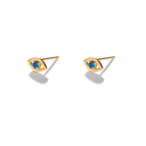 Blue Eye Stud Earrings